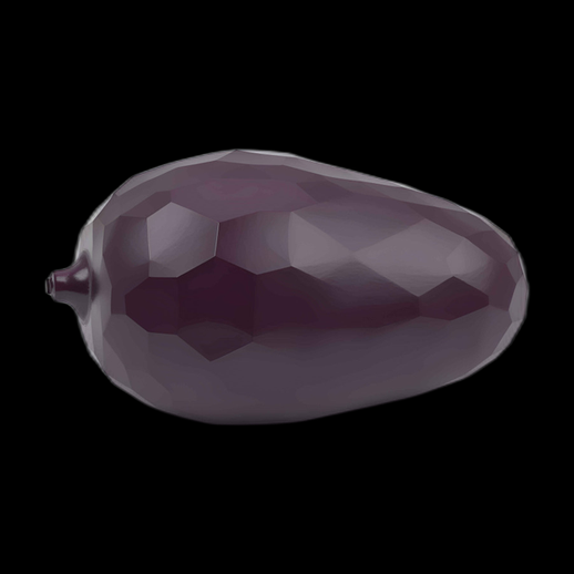Olive violette 3D basse poly - modele 3D gratuit