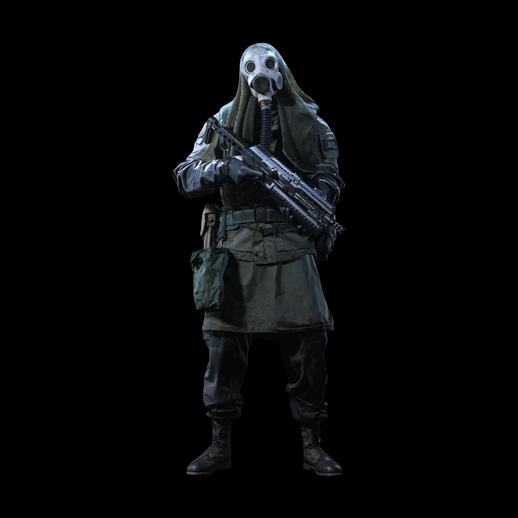 Soldat tactique masque gaz 3D gratuit arme