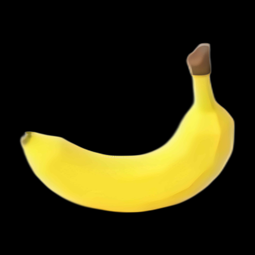Banana 3D Asset, Yellow Color
