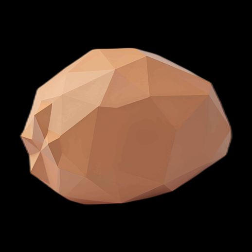 Crâne humanoïde Low Poly 3D
