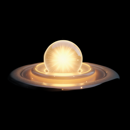 Sphère de lumière et plateforme