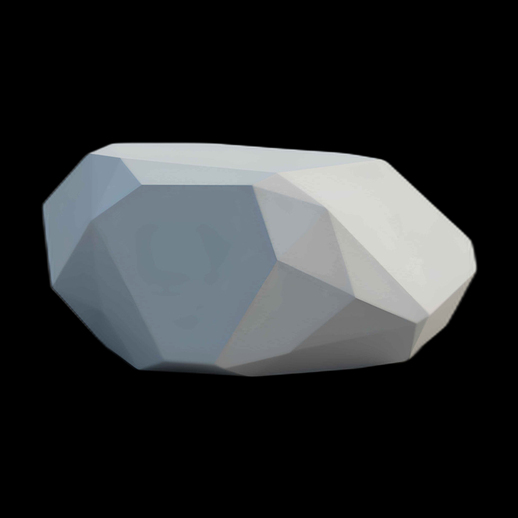 Pierre 3D polygonale basse résolution