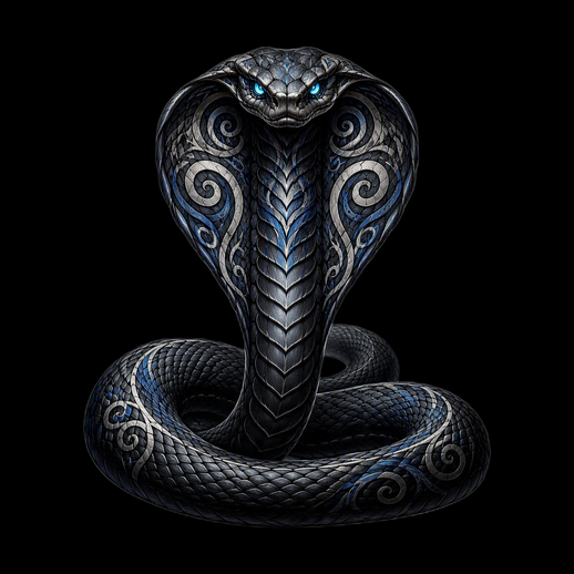 Cobra fantastique 3D gratuit serpent stylise