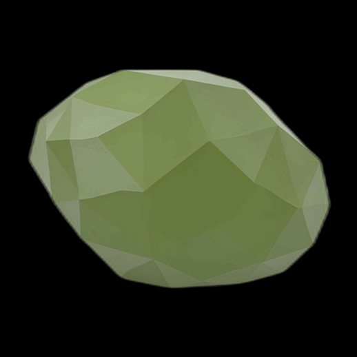 Asset 3D: Pierre Low Poly Verte