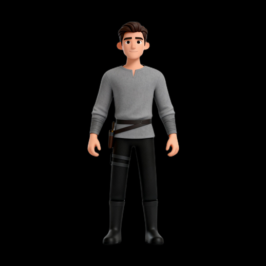 Personnage homme stylise 3D gratuit cartoon