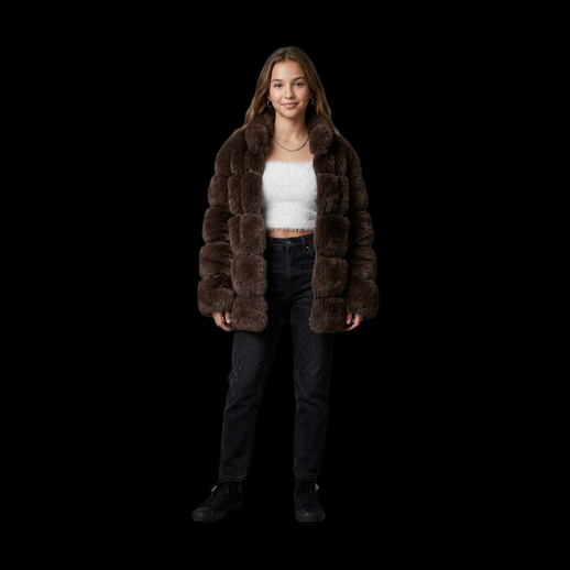 Modele 3D gratuit femme manteau fourrure - modele 3D gratuit