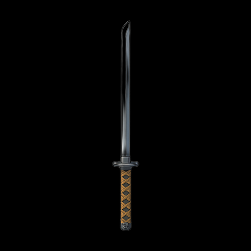 Katana japonais 3D gratuit sabre traditionnel