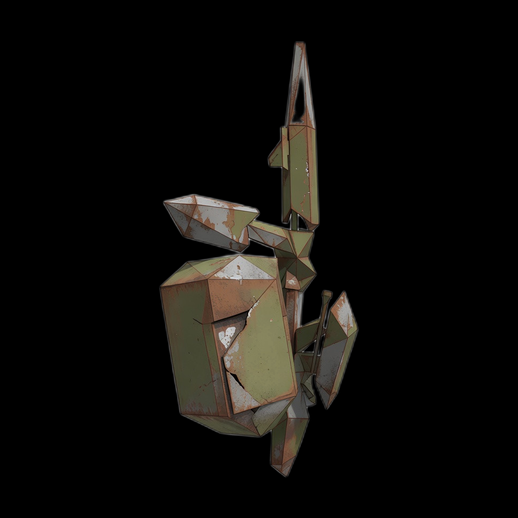 Modele 3D gratuit module sci-fi low poly - modele 3D gratuit
