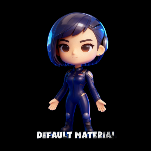 Chibi Astronaut Girl 3D Asset