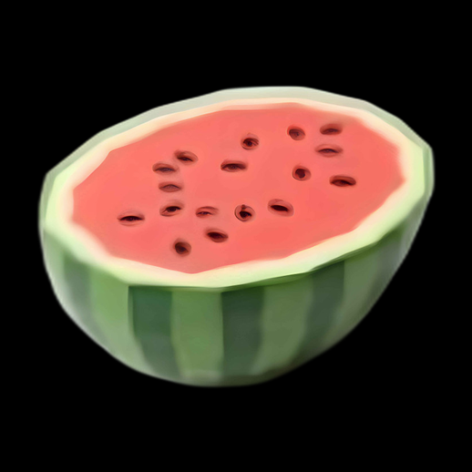 Pastèque coupée - Asset 3D - modele 3D gratuit