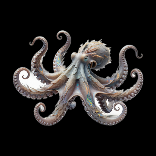 Pieuvre realiste 3D gratuit avec details organiques