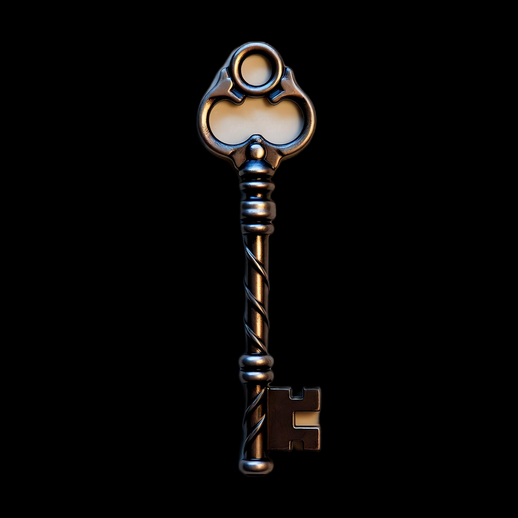 Cle ancienne ornementale 3D gratuit realiste metal