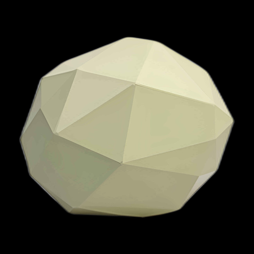 Sphère polyédrique 3D crème pâle