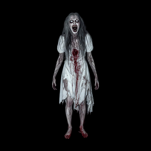 Fantome terrifiant 3D gratuit femme sanglante