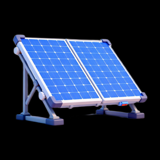 Panneau solaire portable 3D gratuit pliable