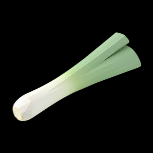 Asset 3D : Poireau stylisé