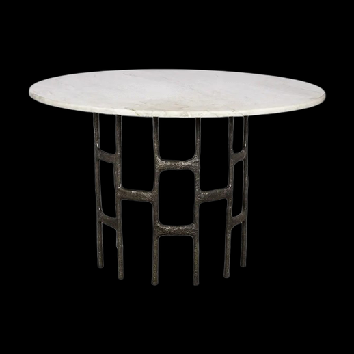 Table ronde design 3D gratuit marbre et metal