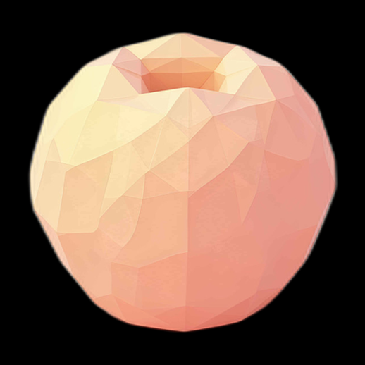 Pomme low poly 3D