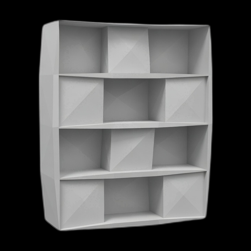 Etagere moderne 3D gratuit design geometrique