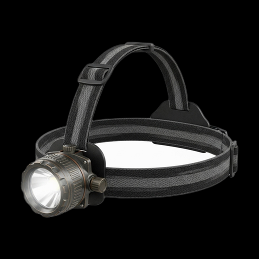 Lampe frontale avec bande rayée
