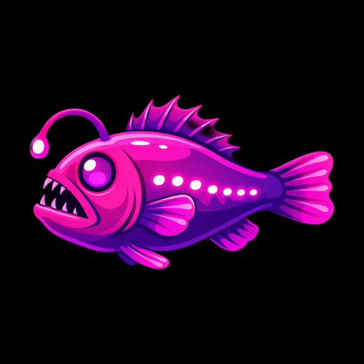 Poisson lanterne cartoon 3D gratuit lumineux