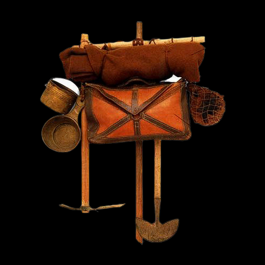 Équipement de voyageur antique 3D