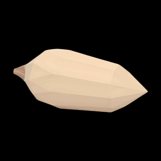 Asset 3D d'une cacahuète stylisée