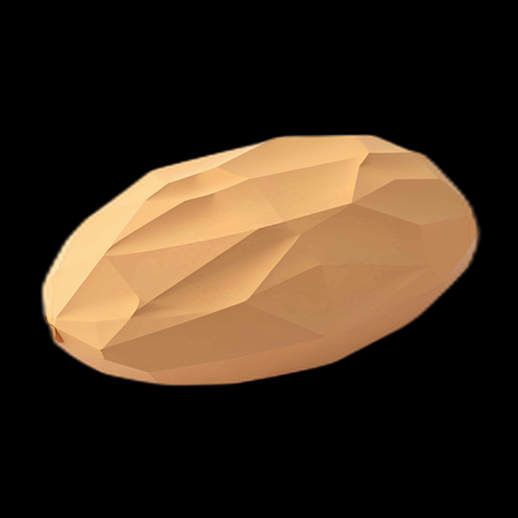 Amande 3D polygonale beige clair