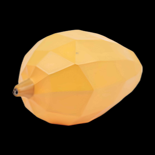 Citron géométrique 3D, jaune vif