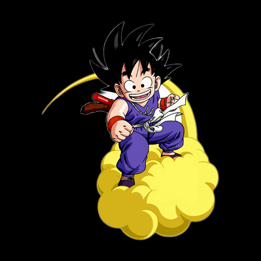 Guerrier anime enfant 3D gratuit sur nuage