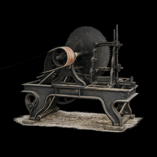 Machine scie industrielle vintage 3D gratuit