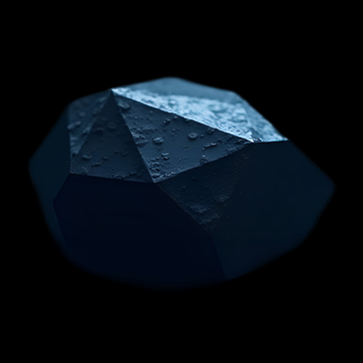 Roche Polygonale Bleue 3D