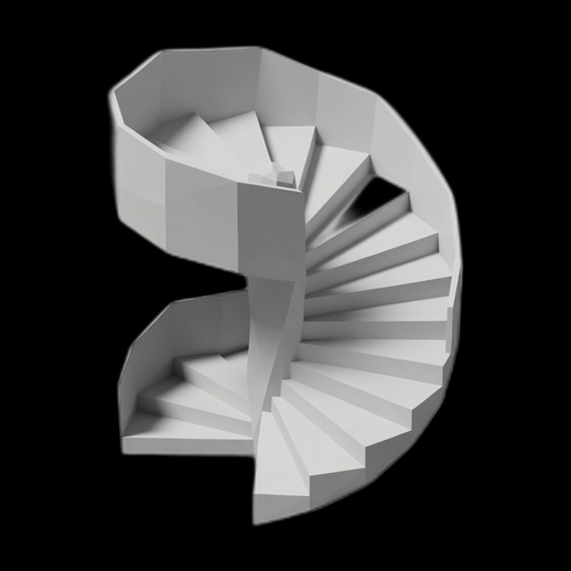 Escalier spiral moderne 3D gratuit design