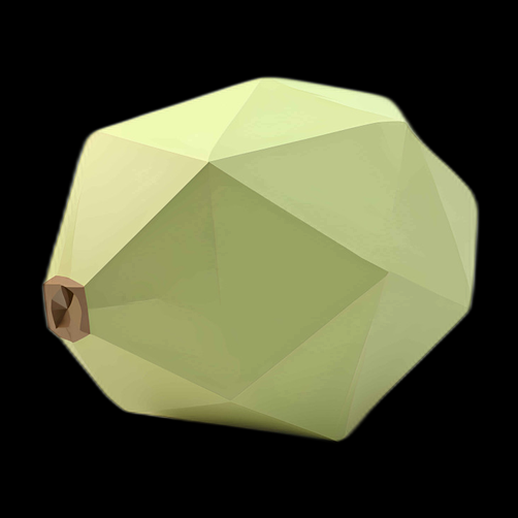 Citron vert 3D Low Poly