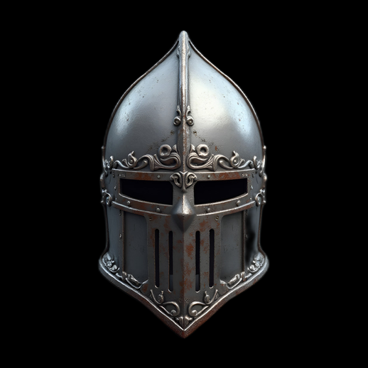 Casque de chevalier médiéval en 3D