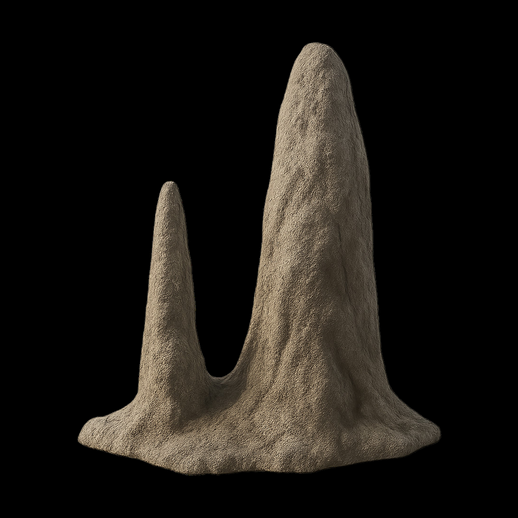 Termitière stylisée en 3D