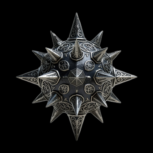 Arme sphérique 3D gratuit à pointes métalliques