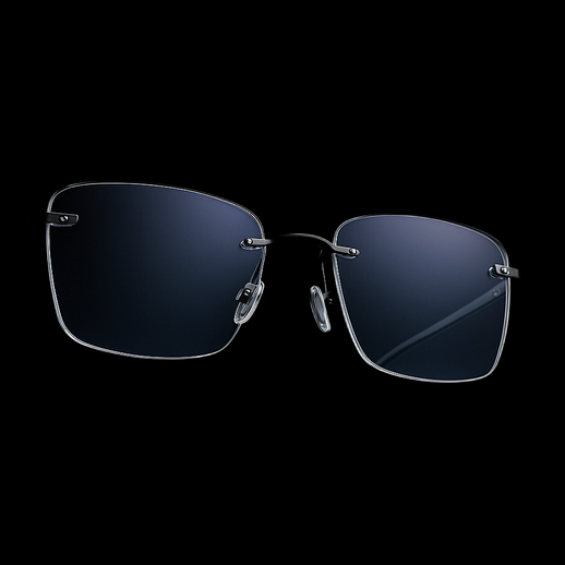 Lunettes rectangulaires sans monture élégantes