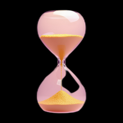Sablier 3D rose et doré - modele 3D gratuit