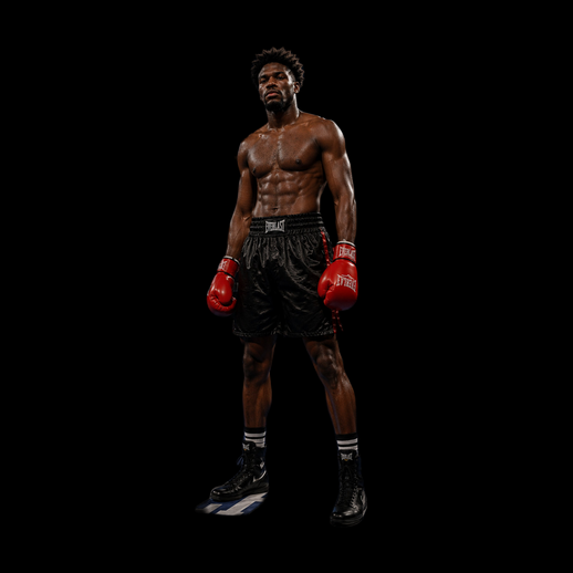 Boxeur sportif 3D gratuit avec gants rouges