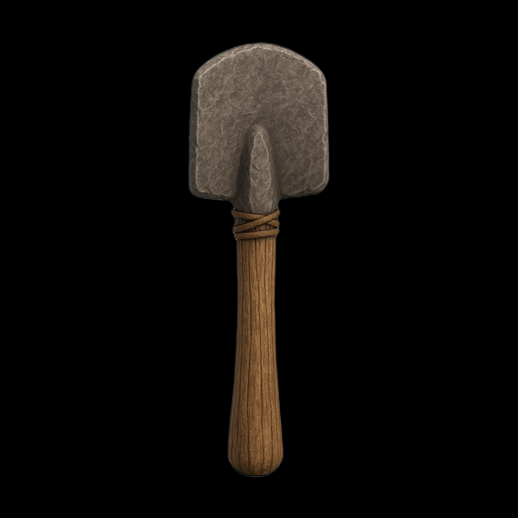 Petite pelle en 3D texturée