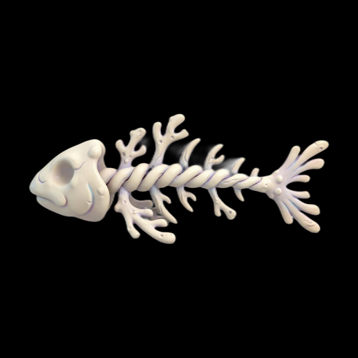 Squelette de Poisson en 3D Style Cartoon