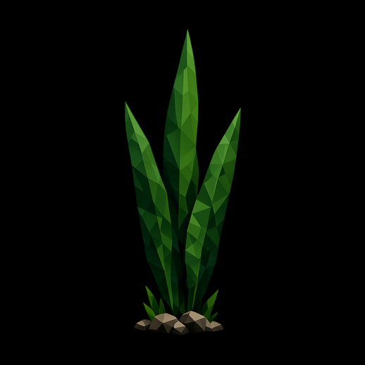Plante polygonale 3D basse définition