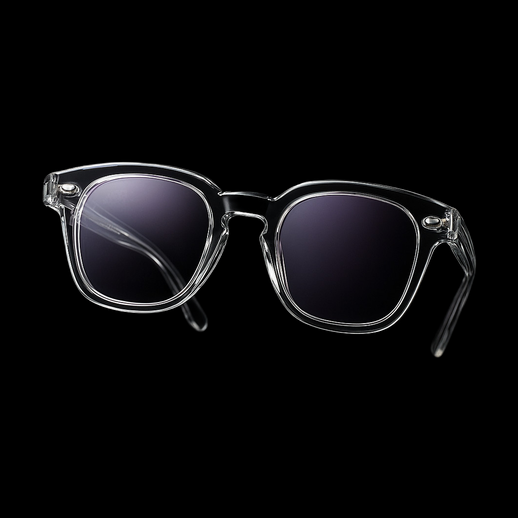 Lunettes transparentes avec verres foncés