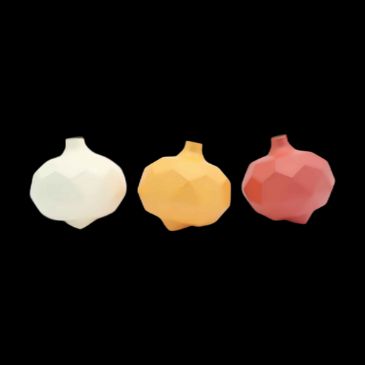 Trois oignons 3D Low-Poly