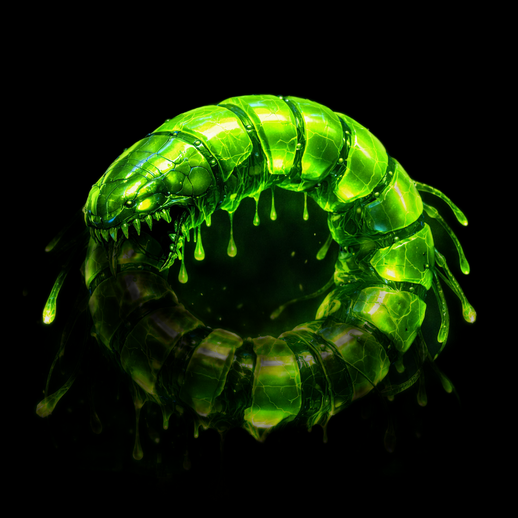 Serpent toxique en anneau 3D