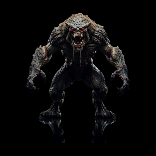 Monstre loup-garou 3D gratuit creature terrifiante