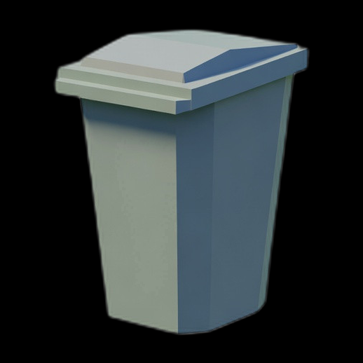 Poubelle moderne 3D gratuit avec couvercle