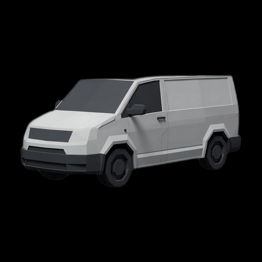 Modele 3D gratuit fourgon utilitaire low poly