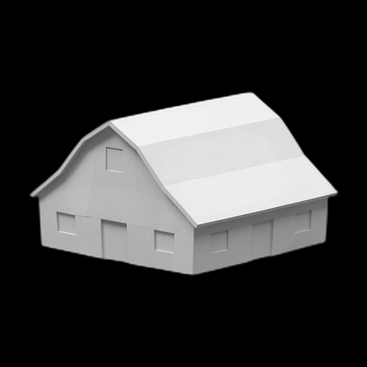 Grange agricole 3D gratuit style ferme simple